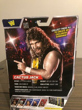 WWE ELITE FLASHBACK CACTUS JACK ACTION FIGURE MANKIND MICK FOLEY WWF WCW ECW AWA 7