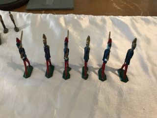 Early 1900 Large Lead Metal Toy Soldiers 6 Double Side German