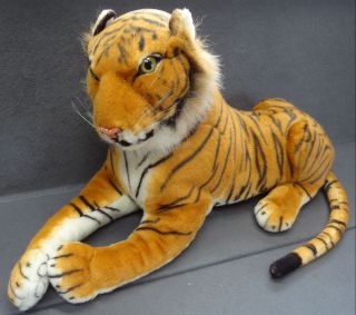 Kellytoy Usa Realistic 24 " Tiger Plush Stuffed Animal Large Zoo Animal Jumbo Cat