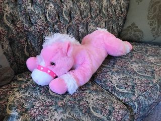 Dan Dee 26 " Plush Horse Pony Stuffed Pink Big Floppy Toy Photo Prop Nwot