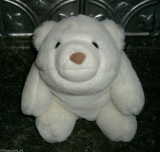8 " Vintage Gund Snuffles 1980 White Teddy Bear Stuffed Animal Plush Rare Htf 80