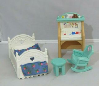 Fisher Price Loving Family Dollhouse 1999 Jumpin Bed Bedroom Set