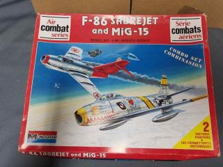 Monogram 6049 F - 86 Sabrejet And Mig - 15.  Complete Kit.  1/48th Scale.
