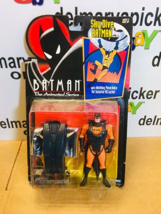 Batman The Animated Series Sky Dive Batman Action Figure Kenner 1992 Nip