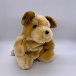 Floppy Golden Brown & Brown Dog Plush Skm Stuffed Animal Puppy Dog 13 "