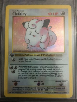 Clefairy - 5/102 - 1st Edition Shadowless Base Set -