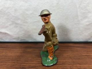 Vintage WWI Doughboy Die - Cast Metal Toy Army Man U.  S.  Soldier Shooting Kneeling 4
