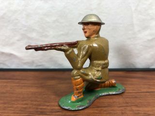 Vintage WWI Doughboy Die - Cast Metal Toy Army Man U.  S.  Soldier Shooting Kneeling 5