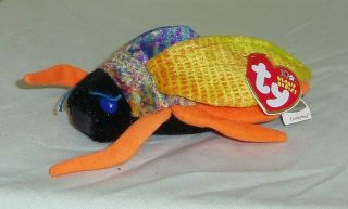 Twitterbug Retired 2002 7in Ty Beanie Babie Cicada Insect 3 Up Mwmt 4580