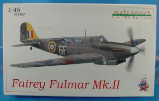 1/48 Scale Eduard Limited Edition 1130 Fairey Fulmar Mk Ii Model Airplane Kit