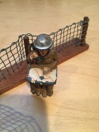 Barclay Manoil Lead Toy Soldier On Phone At Desk