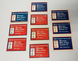10 National Mah Jongg League Cards 1961 - 62,  1962 - 63,  1963 - 64,  1964 - 65,  1966 - 67