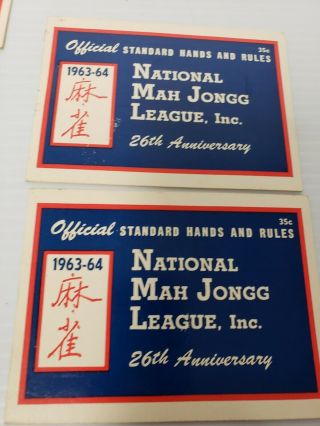 10 National Mah Jongg League Cards 1961 - 62,  1962 - 63,  1963 - 64,  1964 - 65,  1966 - 67 4