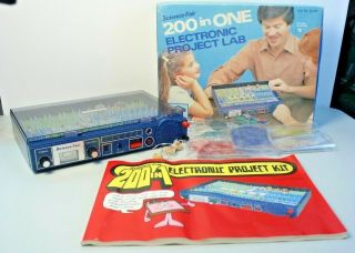 Vintage Radio Shack Science Fair 200 In One Electronic Project Lab - Parts Only
