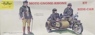 Heller 1:35 Moto Gnome - Rhone Et Sidecar Plastic Model Kit 420u