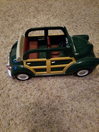Calico Critters Sylvanian Families Green Woody Family Sedan Car With Car Seats
