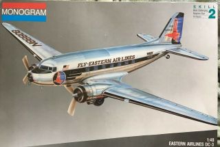 Monogram 1/48 Eastern Airlines Dc - 3 Plastic Model Kit S/h Usa