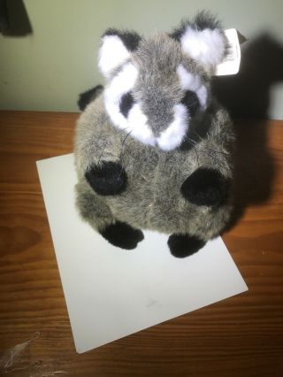 Unipak Designs - 9 " Plumpee Raccoon - With Tags - Plush Stuffed Fat Chubby Cute