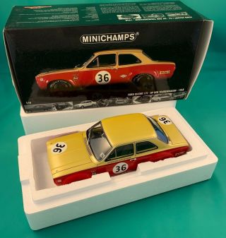 1/18 Minichamps 1968 Ford Escort 1 Tc - Gp Der Tourenwagen Diecast Car