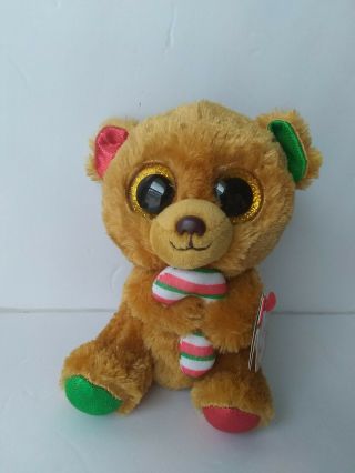 Beanie Babies Boo Ty Christmas Teddy Bear Bella 6 Inches