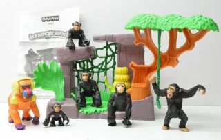 Fisher Price Imaginext Monkeys,  Chimps Ape M0262 Figures,  Playset