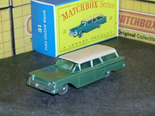 Matchbox Lesney Ford Fairlane Station Wagon 31 B9 Spw Black Sc13 Nm Crafted Box