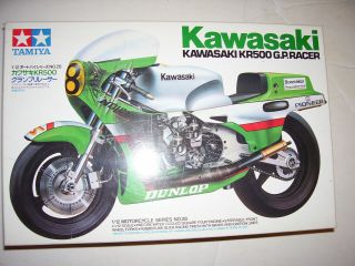 Open Unbuilt Tamiya 1/12 Kawasaki Kr500 Gp Racer 14028 G.  P.