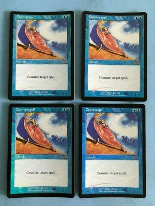 Mtg 4 X Foil Counterspell (promo) Magic The Gathering