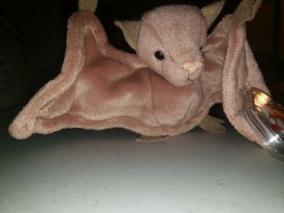 Ty Beanie Baby Batty The Brown Bat Dob October 29,  1996 Mwmt