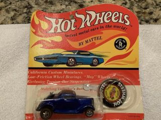Hot Wheels Redline 36 Ford Coupe In Package Bp Blue Color