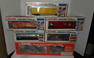 Lionel 6 - 8900 Santa Fe Farr 1 Steam Locomotive Freight 6 Car Set O Gauge Train