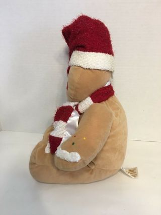 DanDee Collectors Choice 2004 Christmas Gingerbread man Plush Santa hat scarf 2