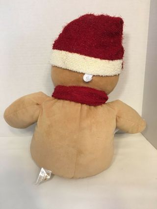 DanDee Collectors Choice 2004 Christmas Gingerbread man Plush Santa hat scarf 3
