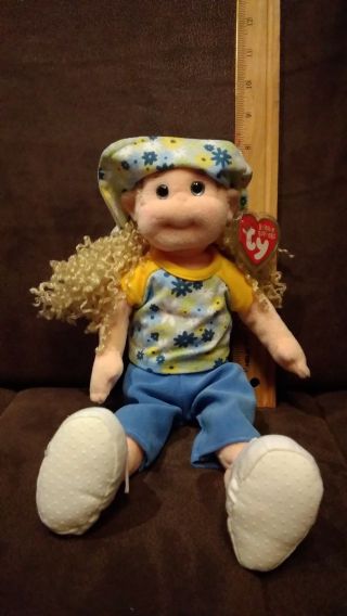 Ty Beanie Boppers Precious Penny Blonde Girl Doll Plush Stuffed Toy