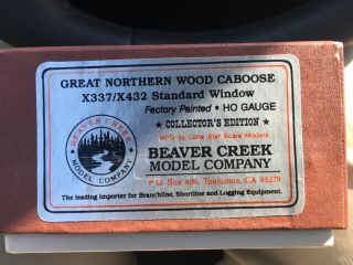 Beaver Creek Company Gn Wood Caboose X337/x432 Standard Window Painted