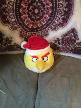 Mini Santa Claus Yellow Angry Bird Plush 3