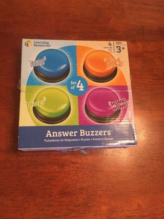 Learning Resources Answer Buzzers Kids Activity Play Toy Game Kit Set Of 4