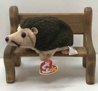 Ty Beanie Baby Prickles The Hedgehog With Tag Retired Dob: February 19th,  1998