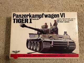 Vintage Bandai German Ww2 Tiger I Panzerkampfwagen Vi Sd.  Kfz.  181 1/48 Model Kit