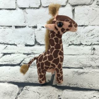 Folkmanis Giraffe Finger Puppet Spotted Standing Plush Realistic Wild Animal