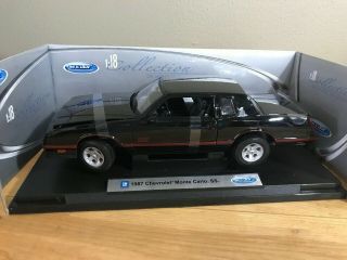 1/18 Welly 1987 Chevrolet Monte Carlo Ss Diecast Black