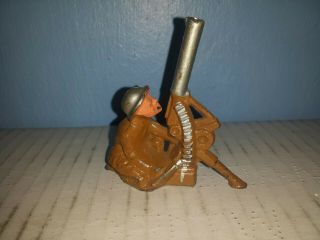 Barclay Manoil Lead Toy Soldier Wwi Anti Aircraft Gunner 807 Made In Usa