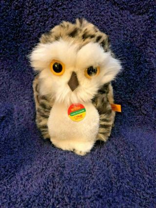2003 Steiff Wittie The Owl 5 1/2 " Plush 045608 W/tags
