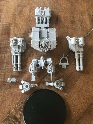 Warhammer 40k Space Marines Army Oop Chaplain Dreadnought With Twin Auto - Cannon
