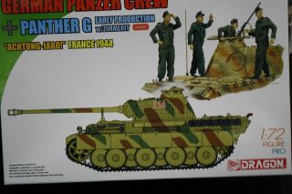 1/72 Dragon Panther G (with Zimmerit),  Panzer Crew Kit Wwii German Tank Model