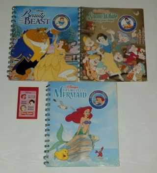 Disney Story Reader Books Beauty And The Beast,  Snow White,  & The Little Mermaid