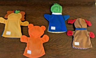 Baby Einstein Learning Hand Pocket Puppets Dog Tiger Duck Lion Colorful EUC 2