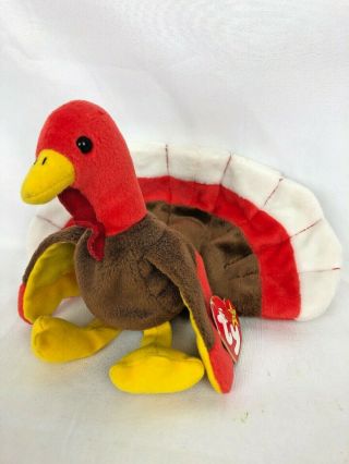 Ty Beanie Baby Gobbles The Turkey 1996 Retired Thanksgiving With Tags