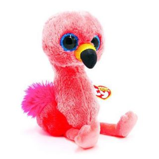 Ty Beanie Boos 6 " Gilda The Pink Flamingo Stuffed Animal Plush W/ Heart Tags