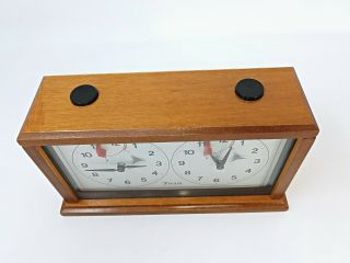 Philos Insa Chess Clock timer Mechanical In Wood Case 6